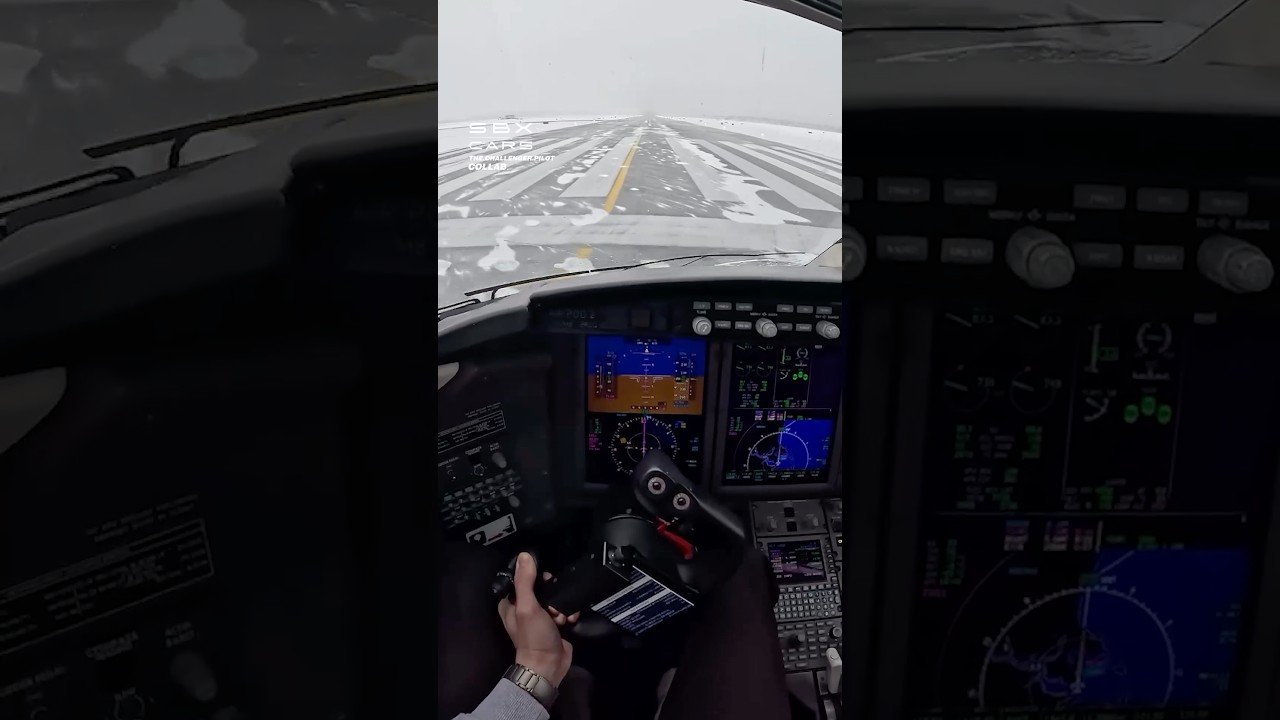 Taking Off On Boston’s Icy Runway! 🥶
