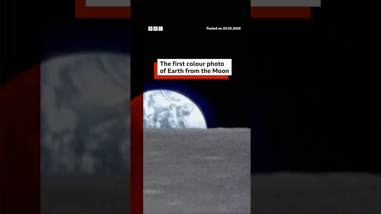 The first colour photo of Earth from the Moon. #BBCNews