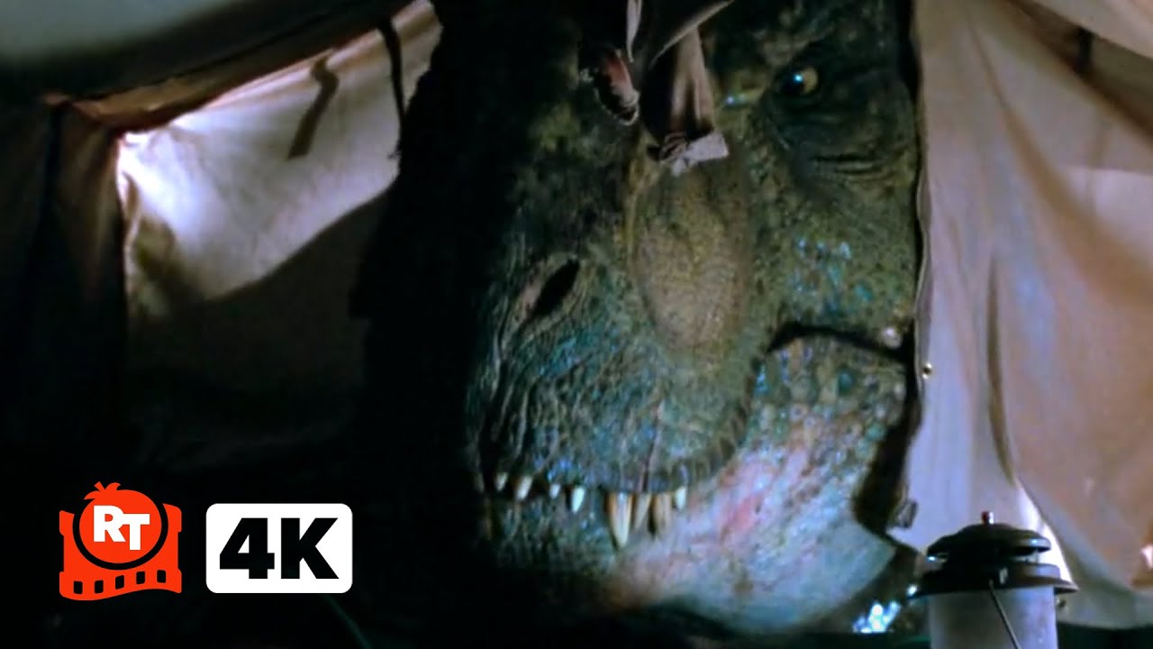 The Lost World: Jurassic Park (1997) 4K – T-Rex in the Camp | Movieclips