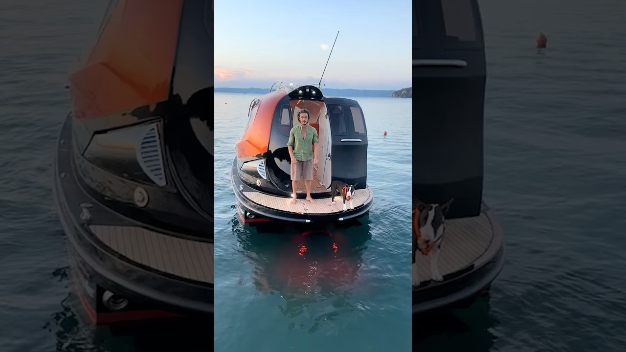 The World’s Coolest Mini-Yacht! 😍 #boats #luxury #yacht