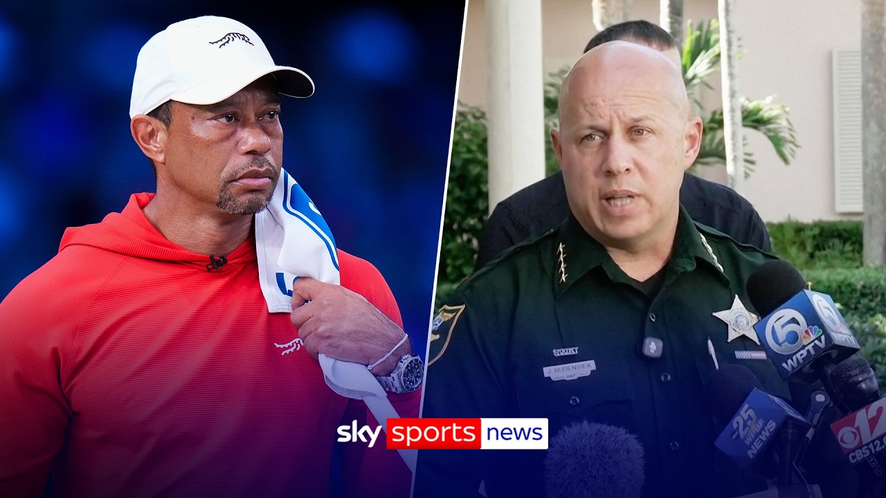 Tiger Woods arrested & jailed after being involved in car crash in Jupiter, Florida