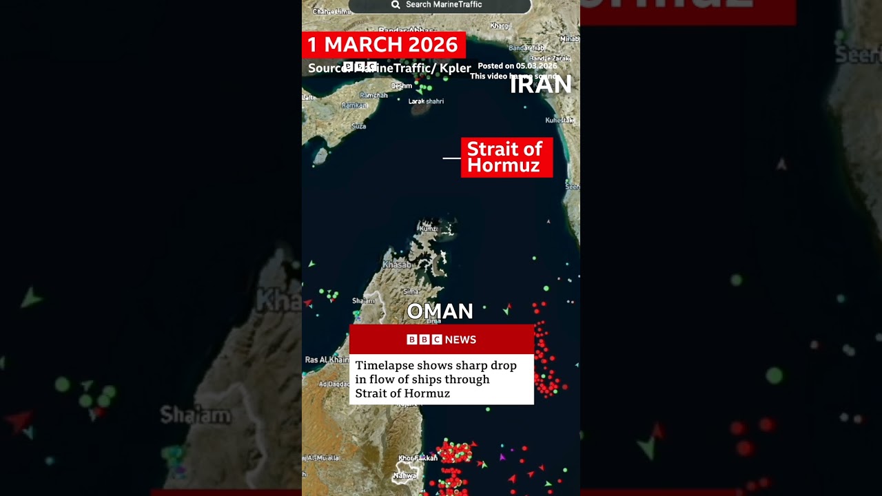 Traffic has almost halted in the waterway since the US-Israel war with Iran began. #Hormuz #BBCNews