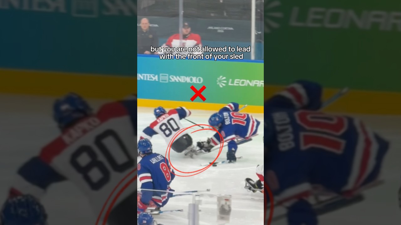 Unique Sled Hockey Rule 🤔#hockey #sledhockey #paralympics #paralympics #sports