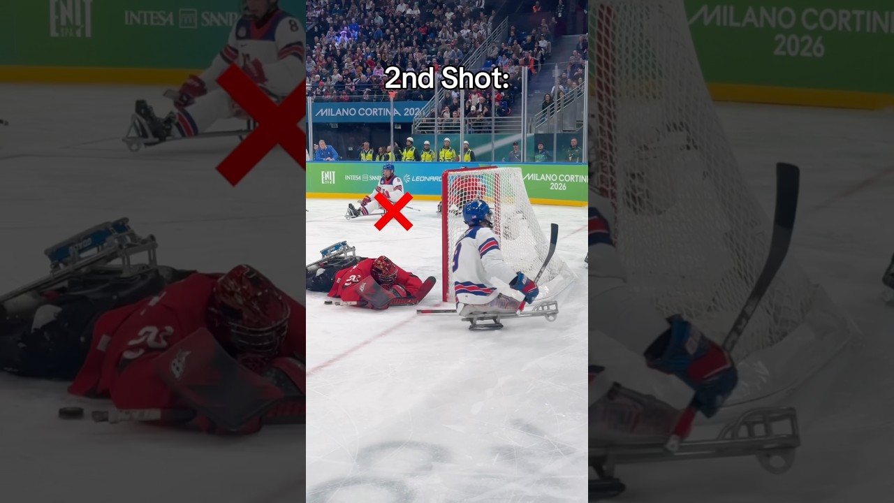 USA takes the lead over Canada! 🇺🇸🇺🇸🇺🇸#paralympics #sledhockey #hockey #paralympic #sports