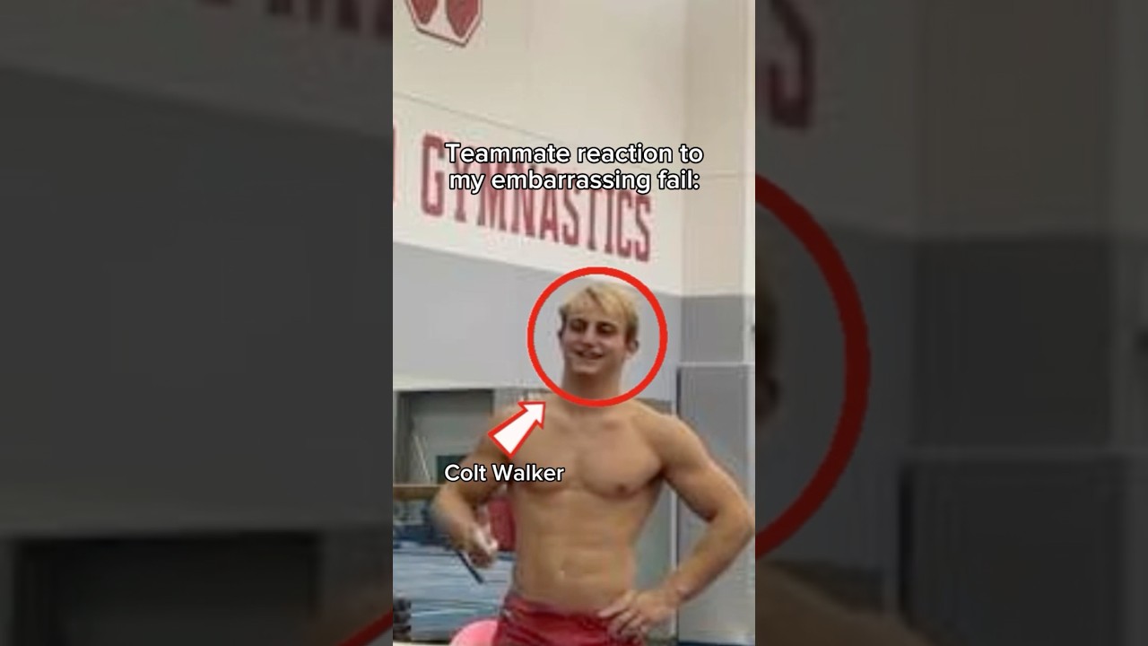 Why did he react like that 😭 #olympics #gymnastics #gymnast #sports #sport #olympic #fails #sports