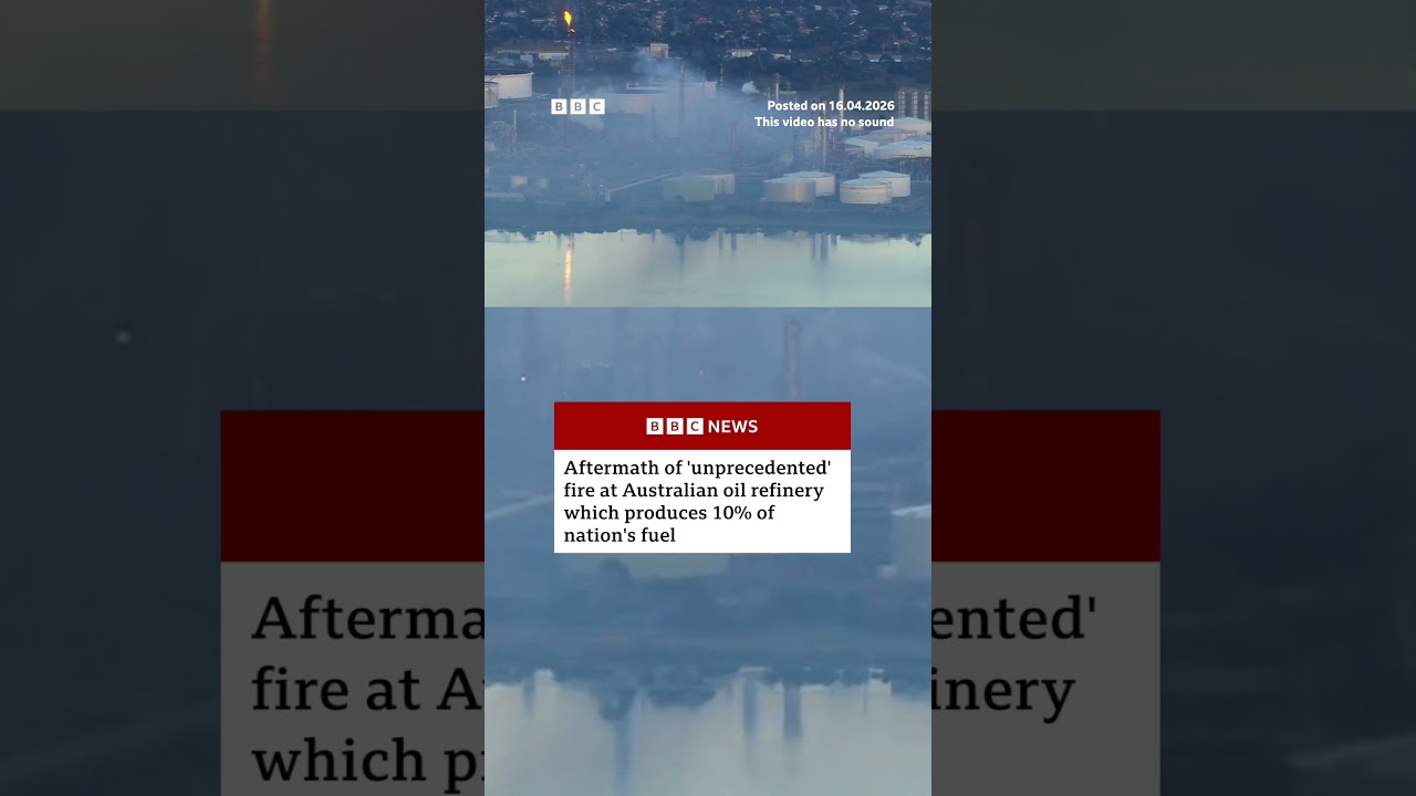 Aftermath of ‘unprecedented’ fire at Australian oil refinery. #Australia #BBCNews