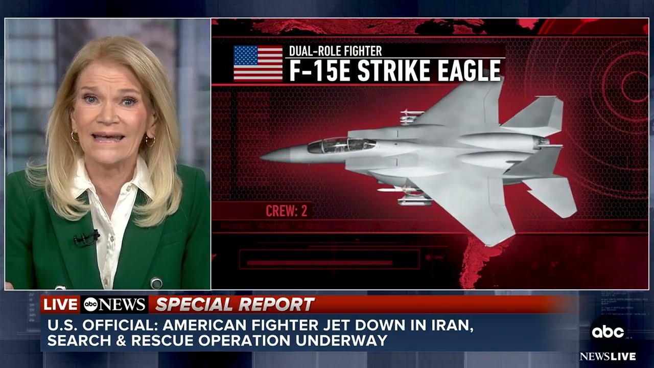 American fighter jet appears to have been shot down by Iran, U.S. official says
