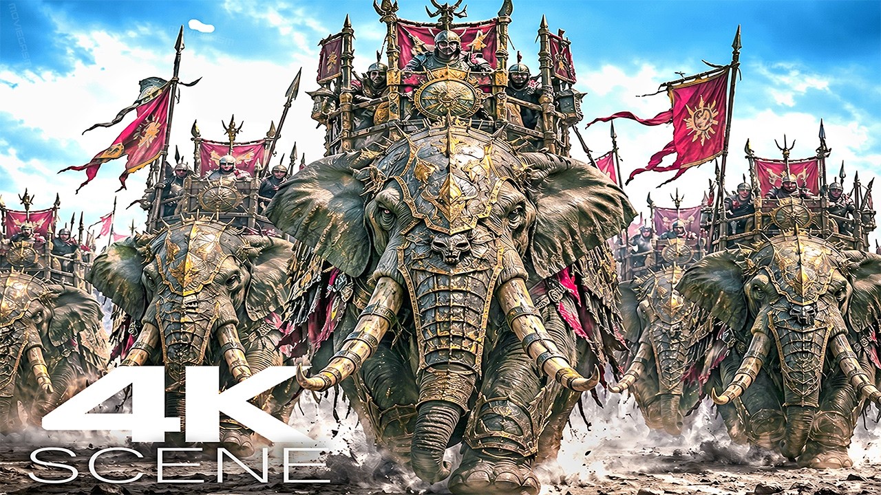 Ancient Battle Elephants Vs Camel Riders (2026) Fight Scene | Desert Warrior Movie Clip 4K