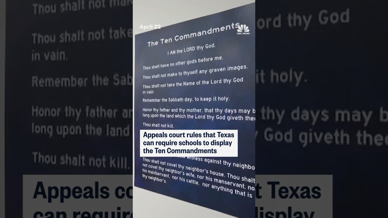 Appeals court rules that Texas can require schools to display the Ten Commandments