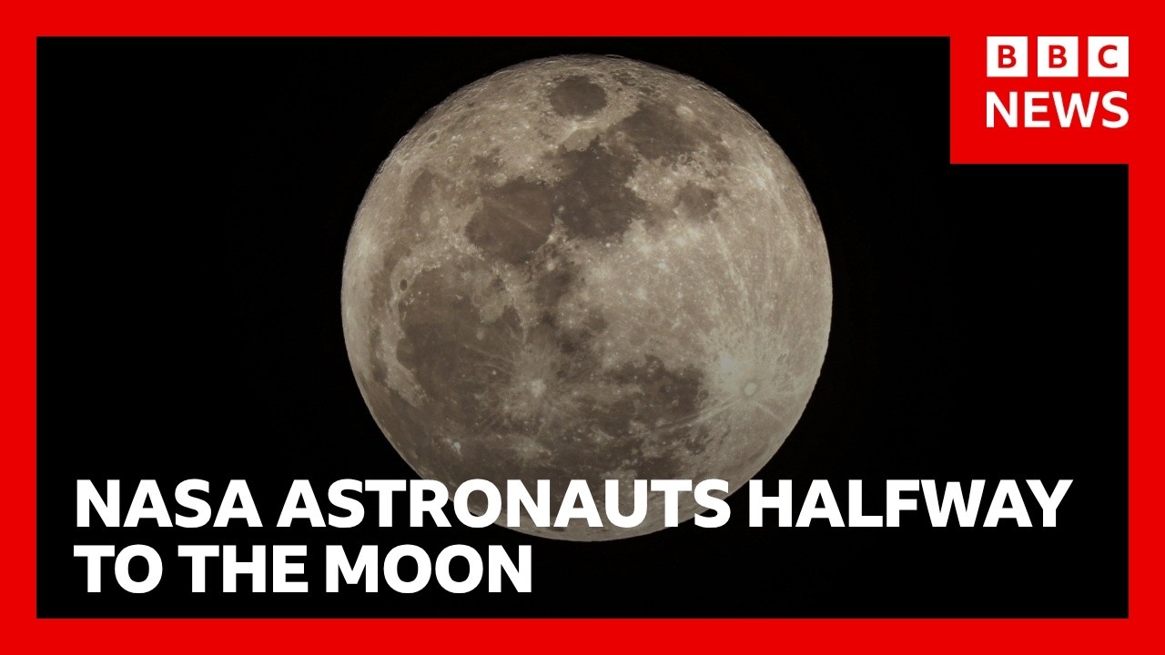 Artemis II crew see first glimpse of far side of Moon | BBC News