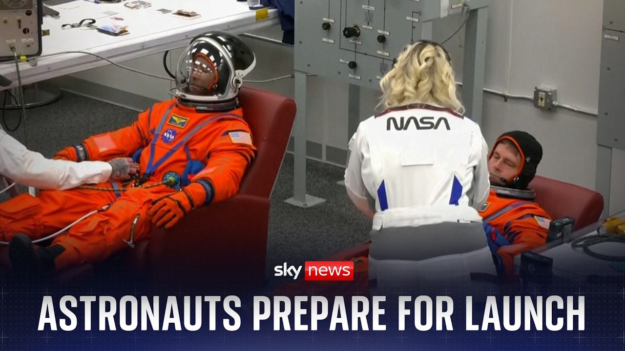 Astronauts seen preparing for Artemis II launch as historic mission approaches