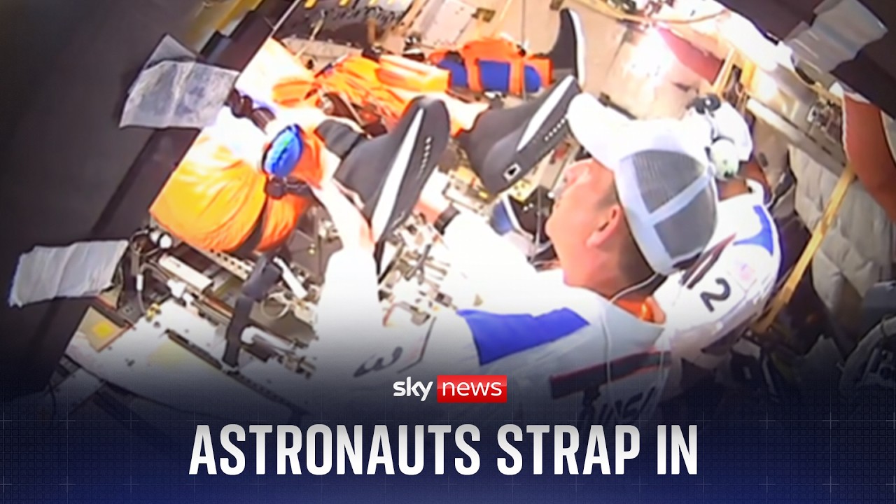 Astronauts strap in ahead of historic NASA Artemis II mission to moon
