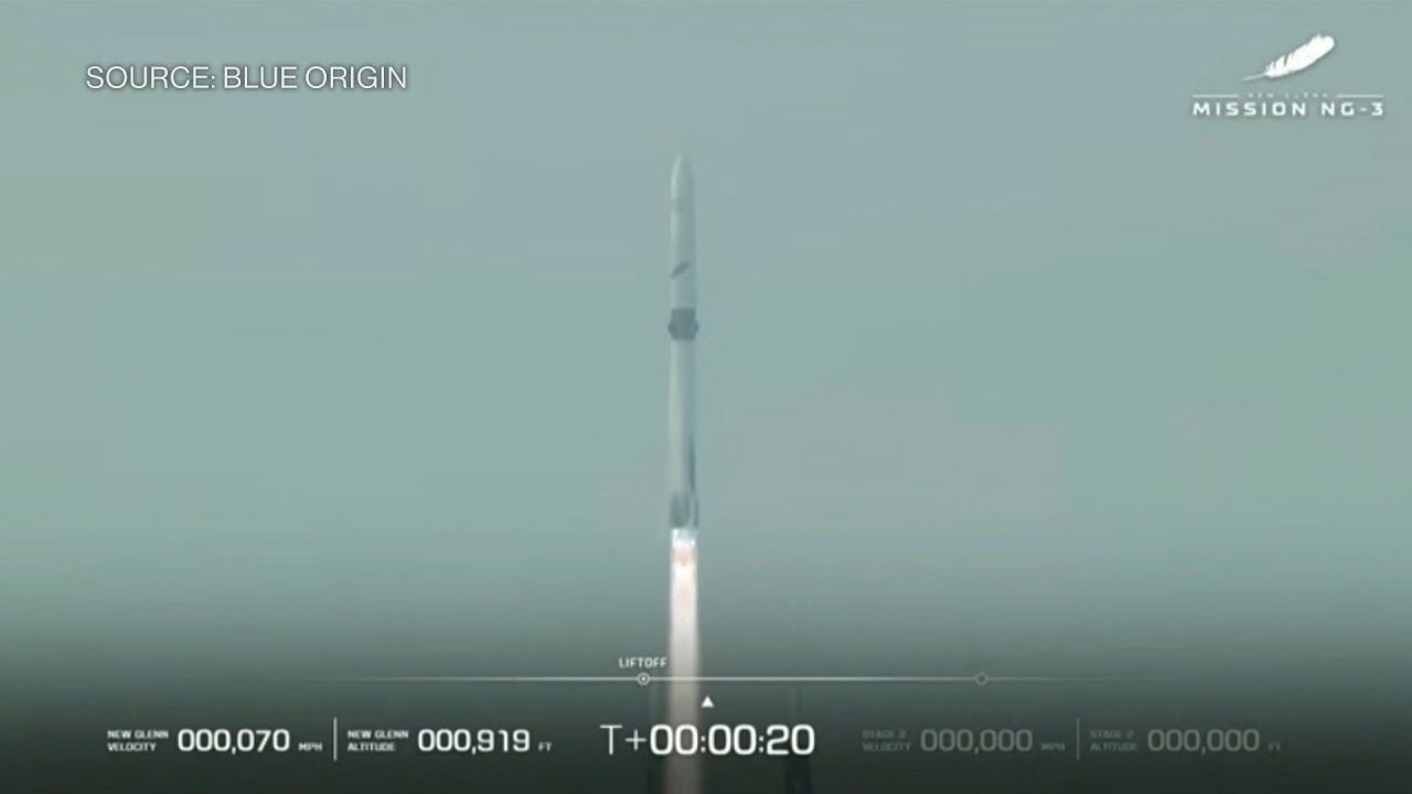 Blue Origin Rocket Launches With First Reused Booster
