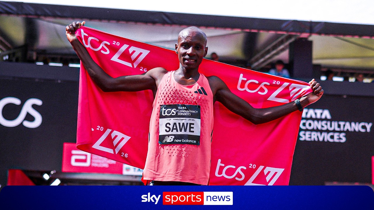BREAKING: Sabastian Sawe has broken the marathon world record as he wins the London Marathon