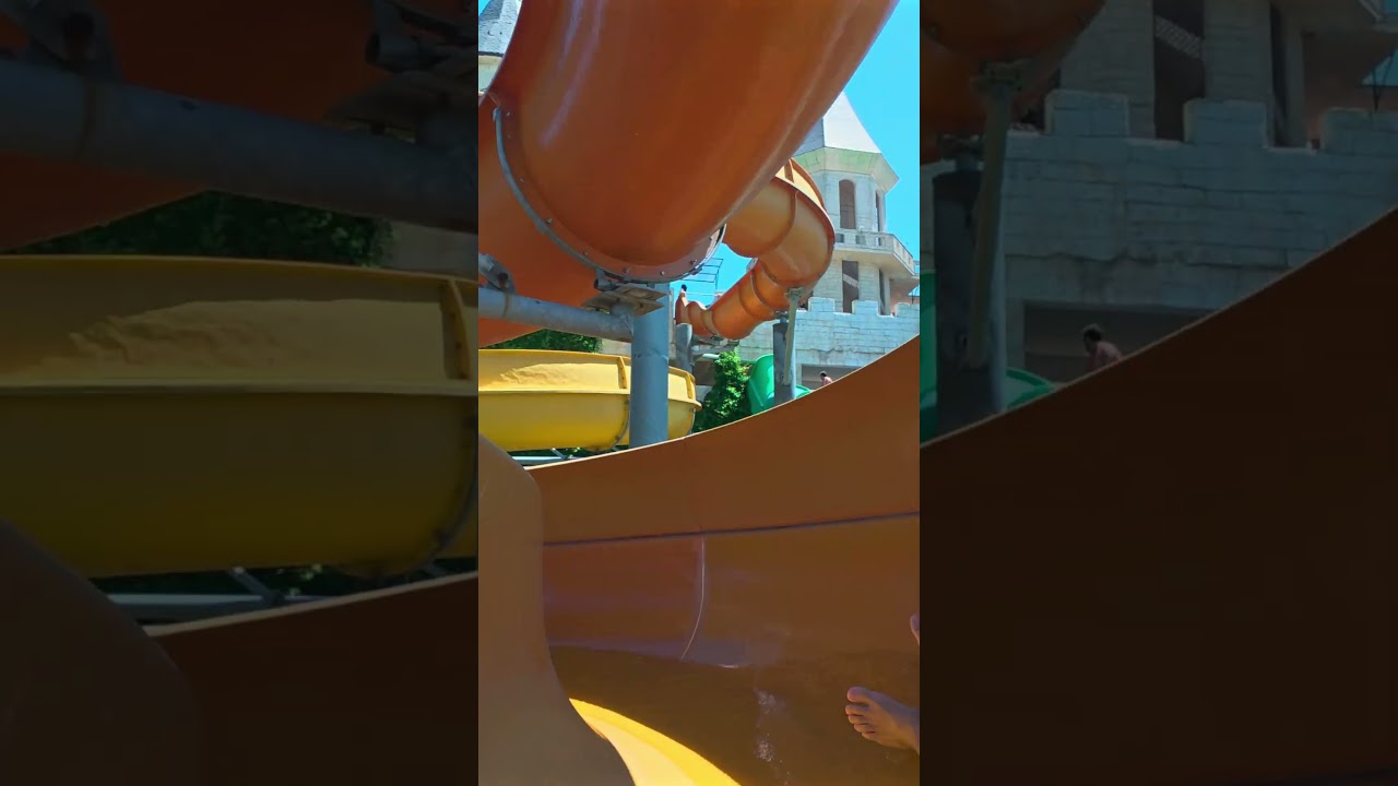 Brown Tornado Water Slide at Aquapark Nessebar 🇧🇬