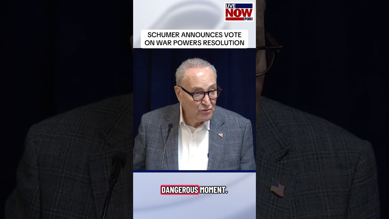 Chuck Schumer (D-NY) says the Senate will hold a vote on a war powers resolution next week.