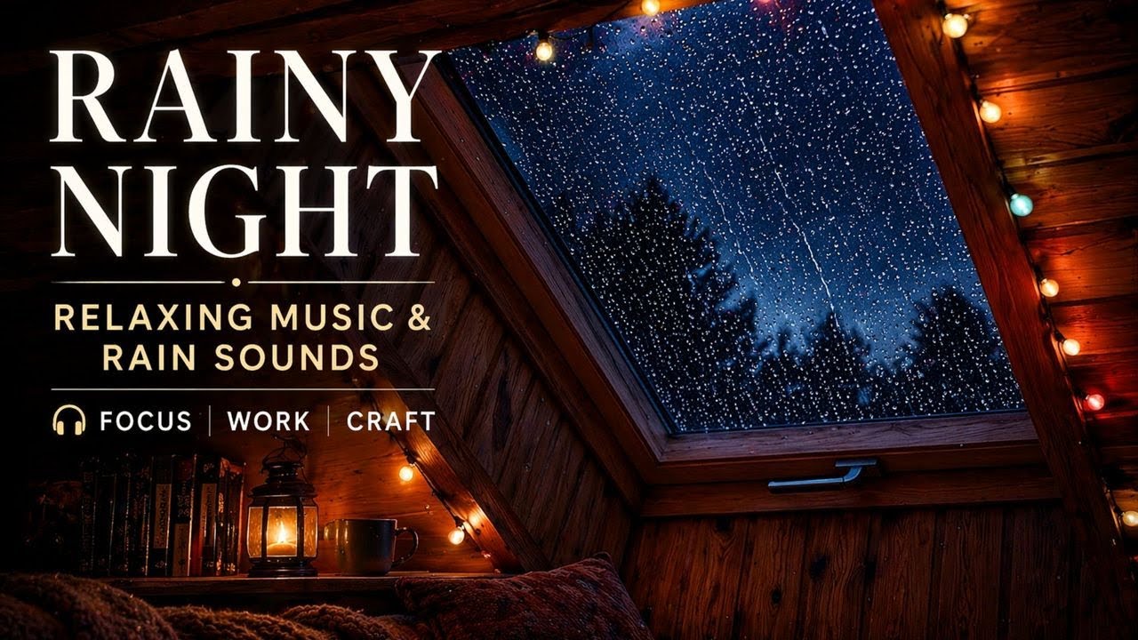 Cozy Rain Sounds & Soft Music 🌧️ Perfect Background for Crafting & Studying