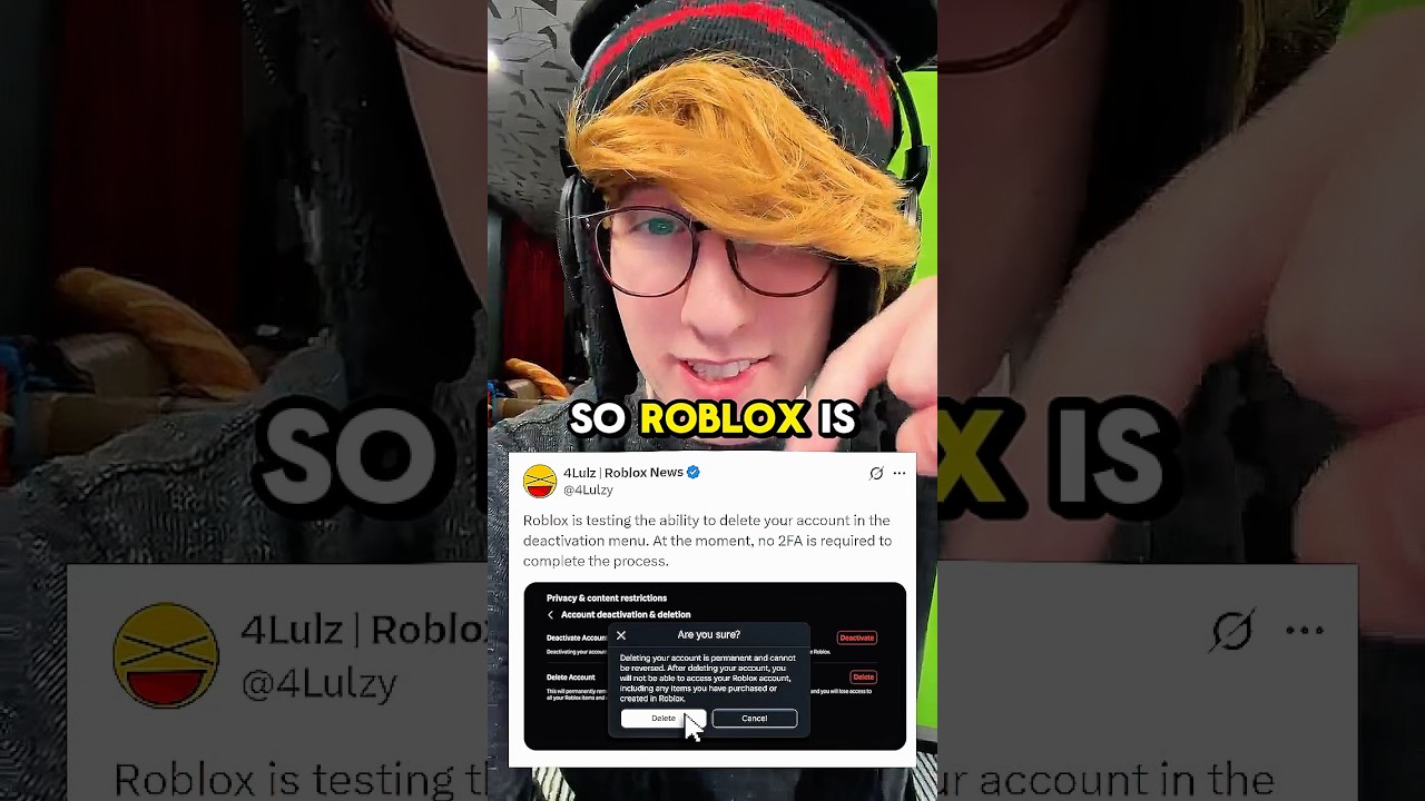 Deleting Your Roblox Account 😰😭