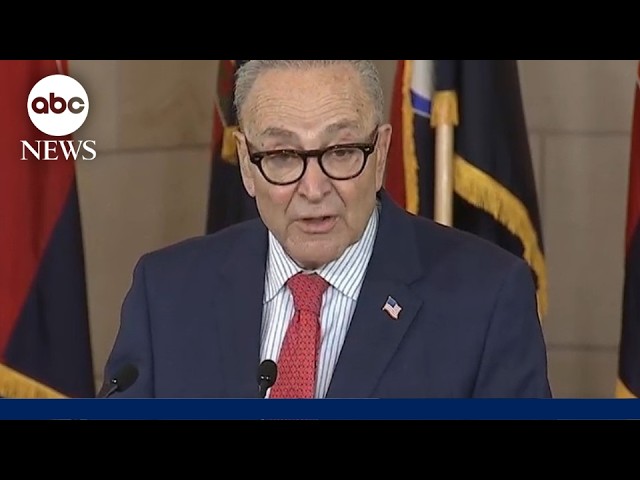 Democratic Senator Chuck Schumer delivers remarks at Holocaust remembrance ceremony