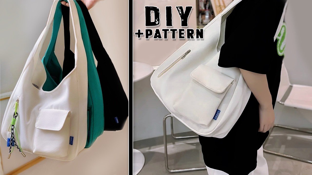 🌱 DIY SIMPLE ECO TOTE BAG Sewing Project +📥PDF Pattern  👌The Bag EVERYONE is searching for!