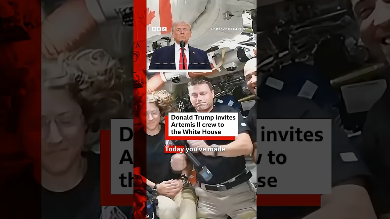 Donald Trump invites Artemis II crew to the White House. #ArtemisII #BBCNews