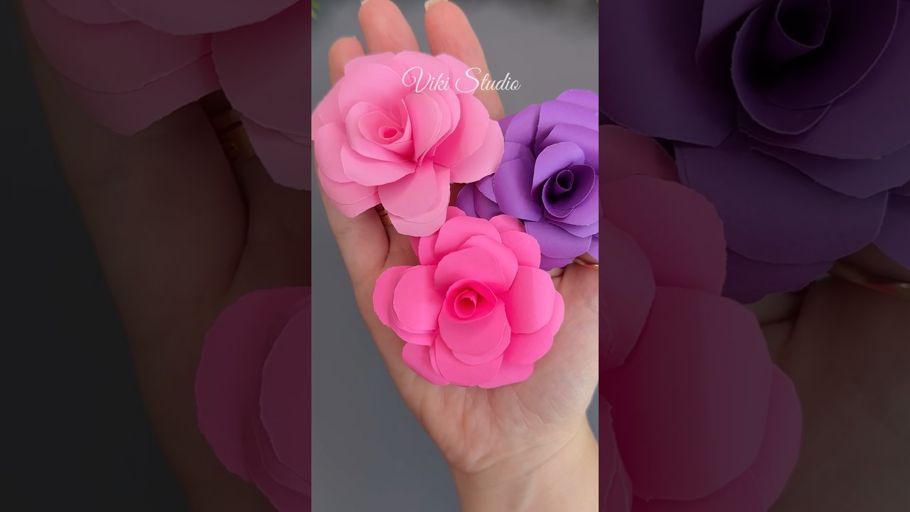 Easy Paper Craft Ideas! Paper Flowers Home Decorations #diy #tutorial