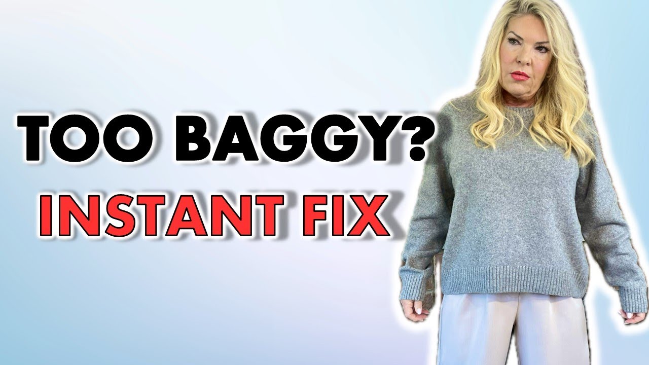 EASY STYLING TECHNIQUE TO MAKE AN OVERSIZED SWEATER LOOK FLATTERING