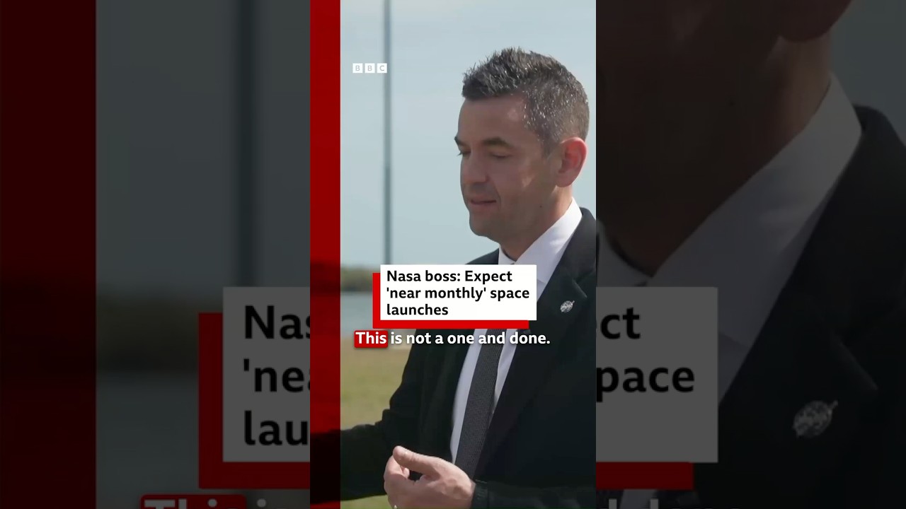 Expect “near monthly” space launches, Nasa boss says. #Artemis #Moon #BBCNews