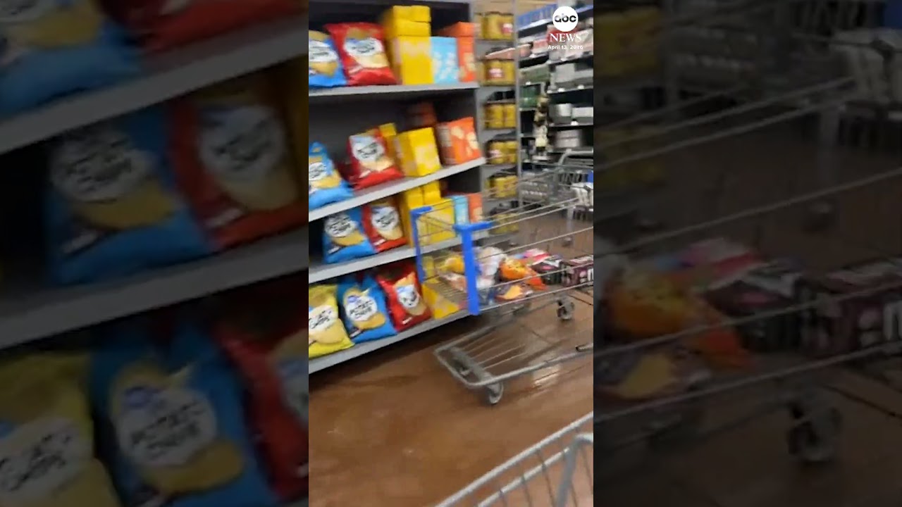 Footage shows aftermath of Nevada earthquake on a Walmart