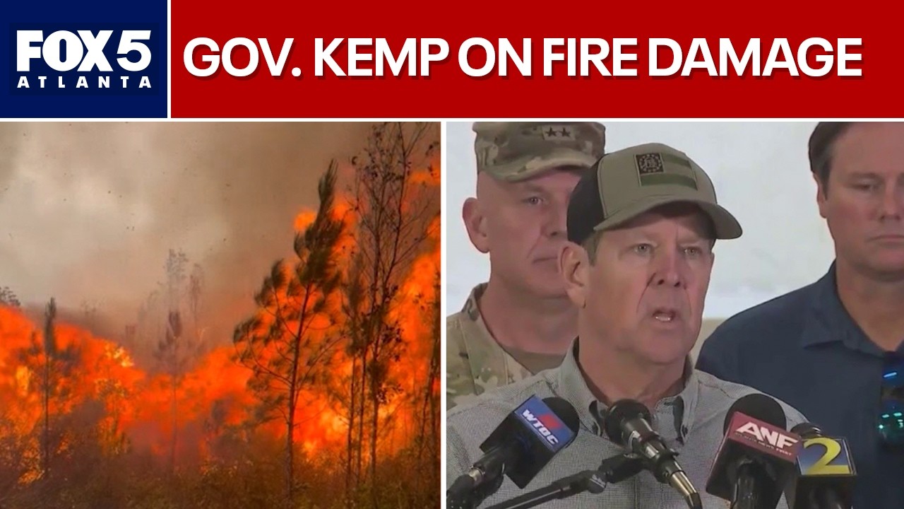 Governor Kemp surveys Pineland fire | FOX 5 News