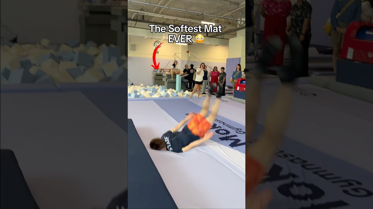 I wish I could sleep here @MokaraGymnastics  😂#gymnastics #olympics #mat #gymnast #sports