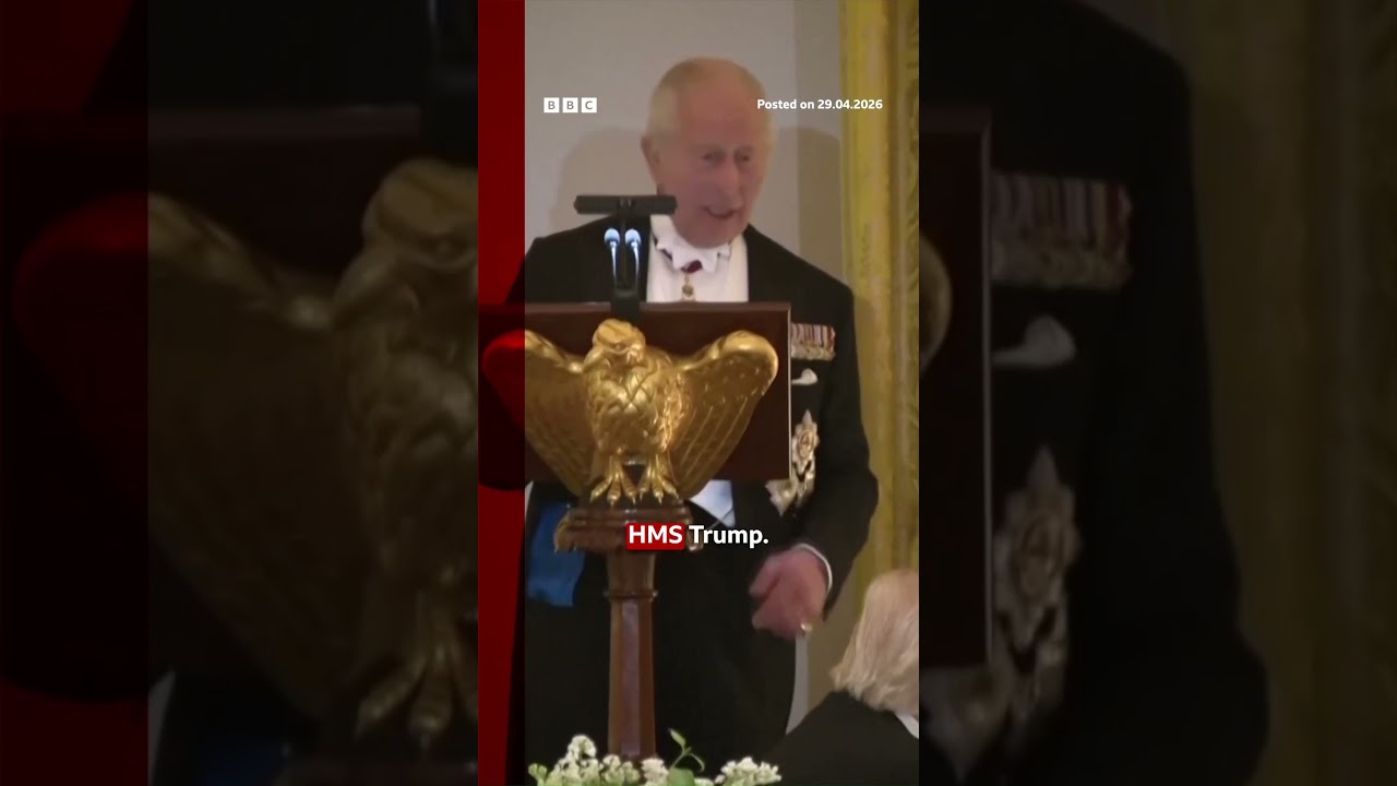 King Charles gifts US president WW2 submarine bell from ‘HMS Trump’. #DonaldTrump #BBCNews