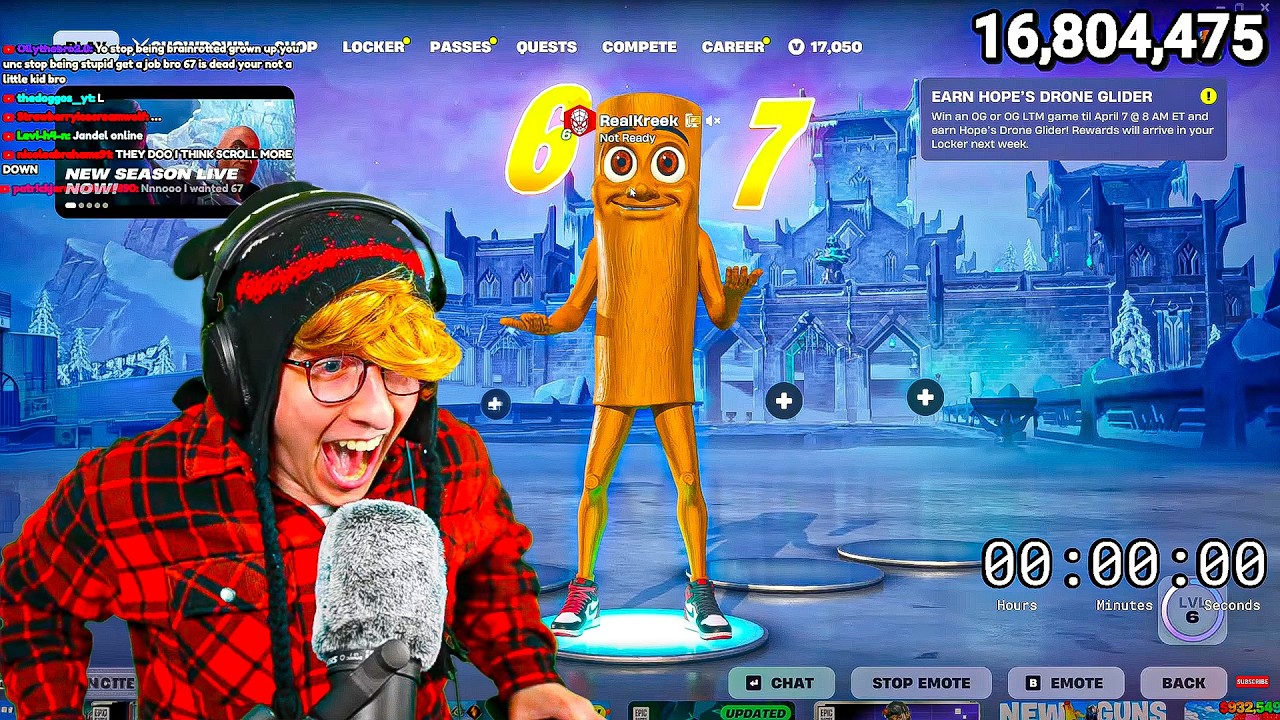 KreekCraft Reacts to Tung Tung Tung Sahur in Fortnite