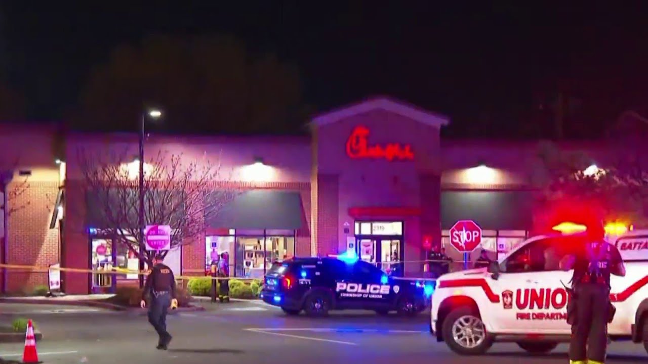 Masked gunman kills one person and injures six in shooting at New Jersey Chick-Fil-A
