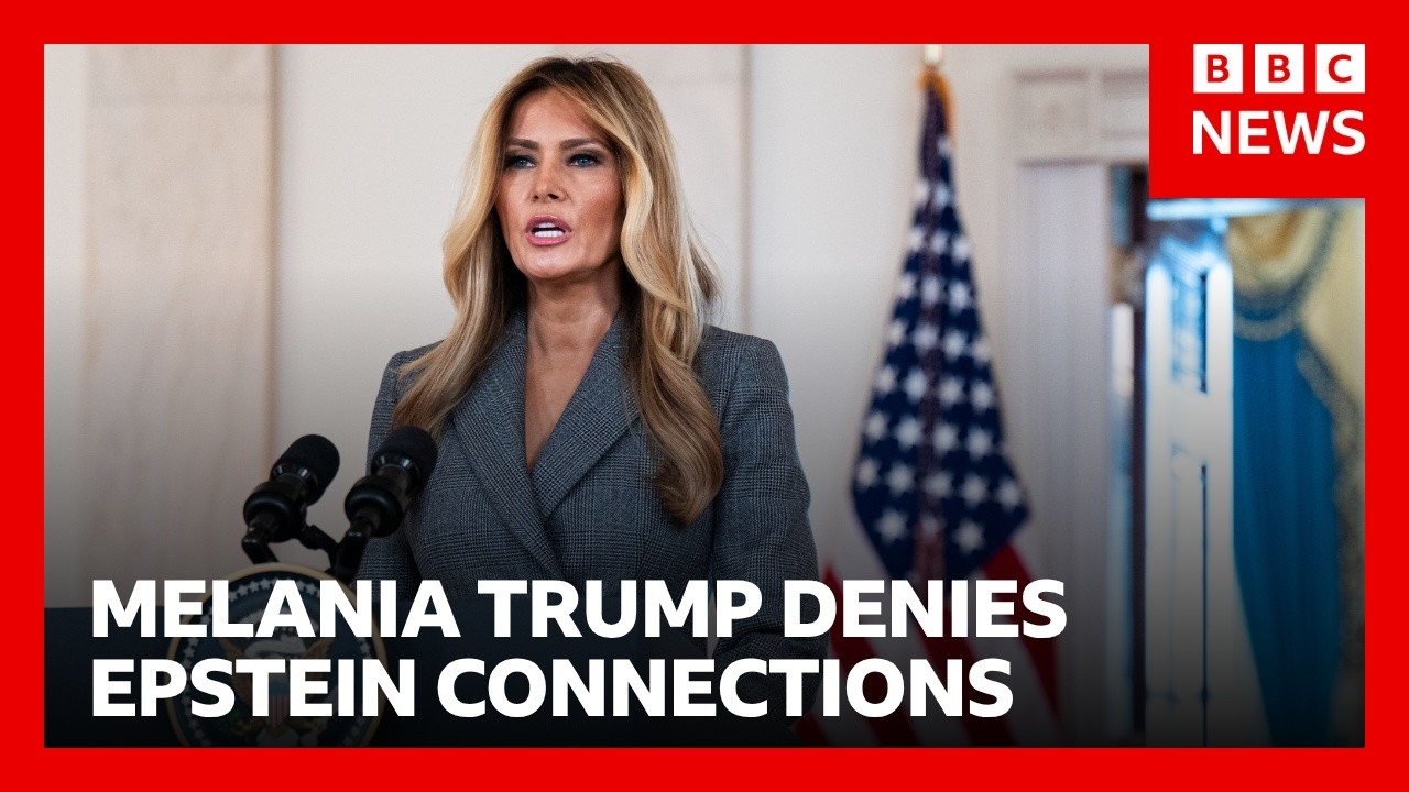 Melania Trump says rumours linking her to Epstein ‘need to stop’ | BBC News