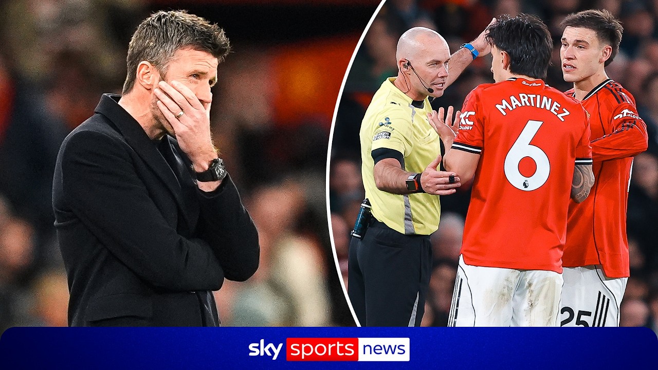 Michael Carrick concerns compared to Solskjær as Martinez red card analysed in Man Utd loss to Leeds