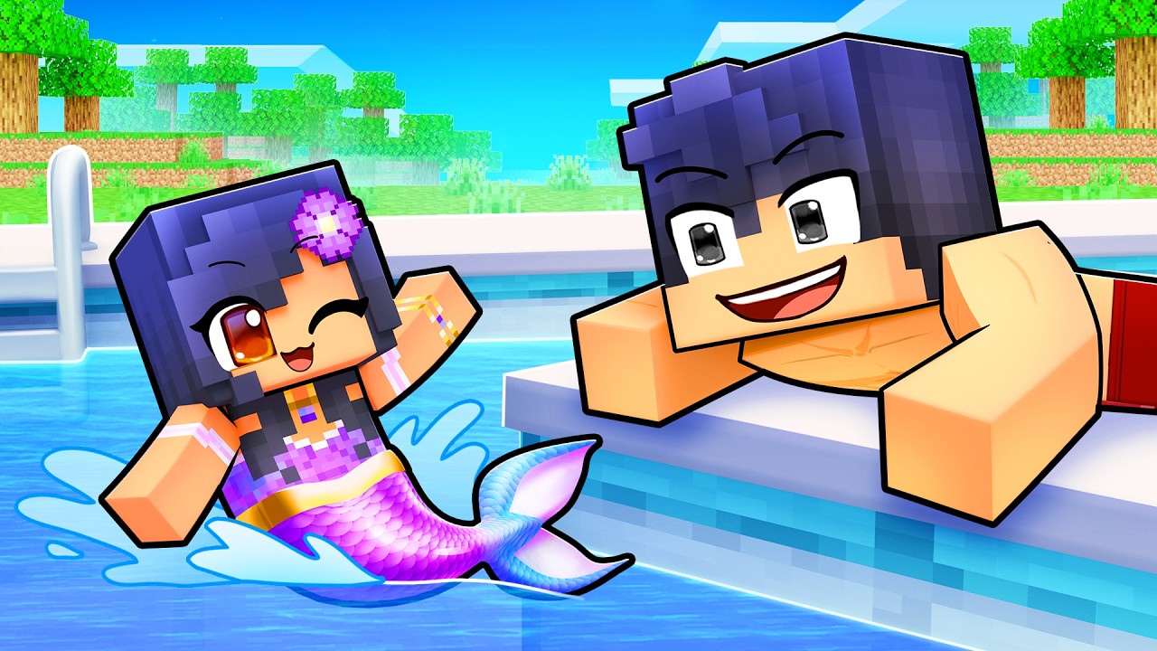 Playing As A BABY MERMAID in Minecraft!