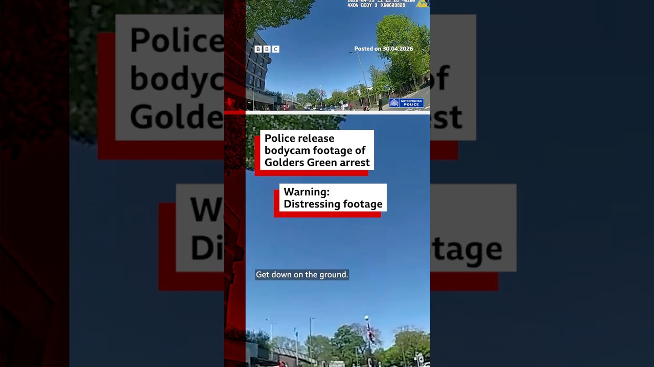 Police release bodycam footage of Golders Green arrest. #BBCNews