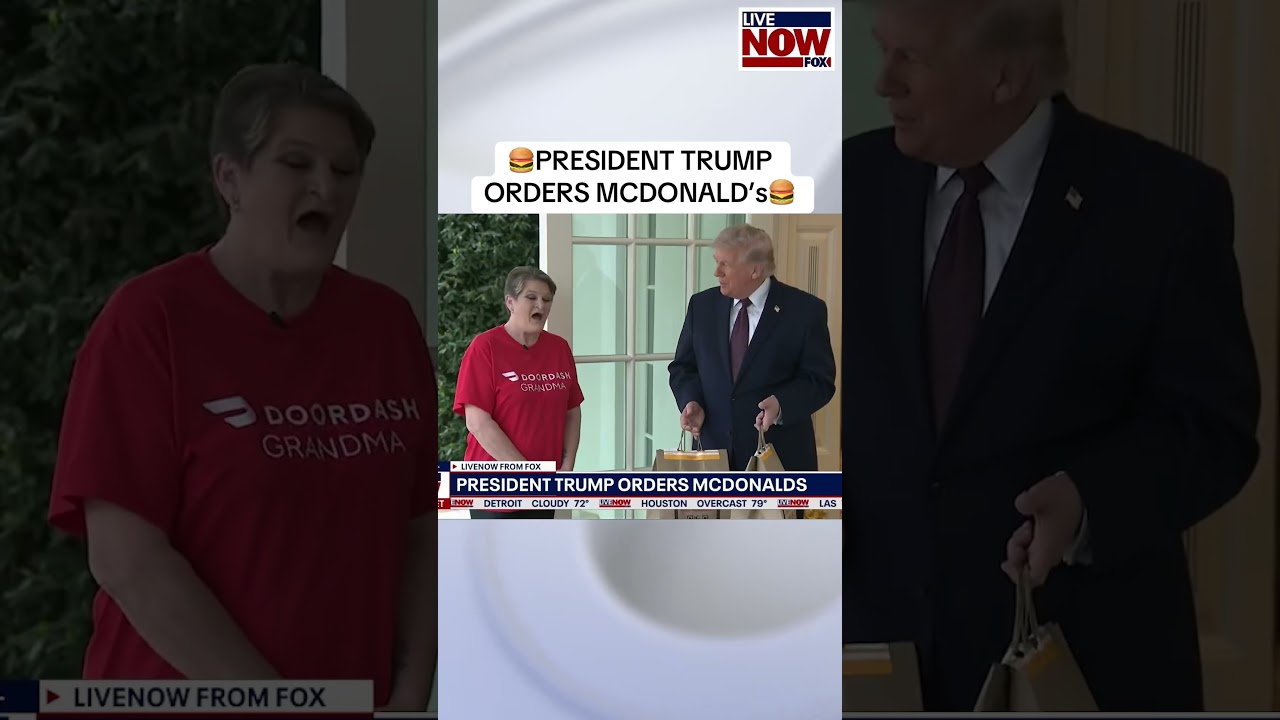 President Trump gets McDonald’s delivered to the Oval Office to highlight his “No Tax on Tips” plan.