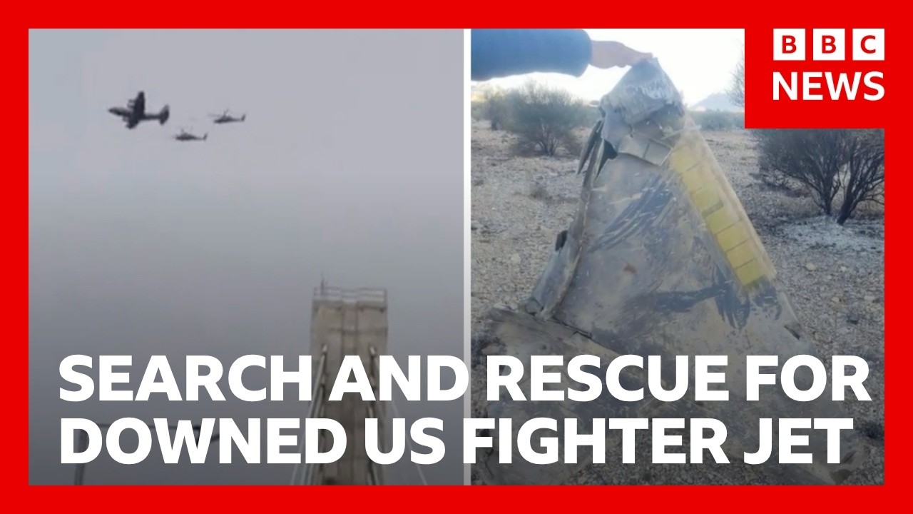 Search and rescue operation under way after US fighter jet shot down over Iran | BBC News