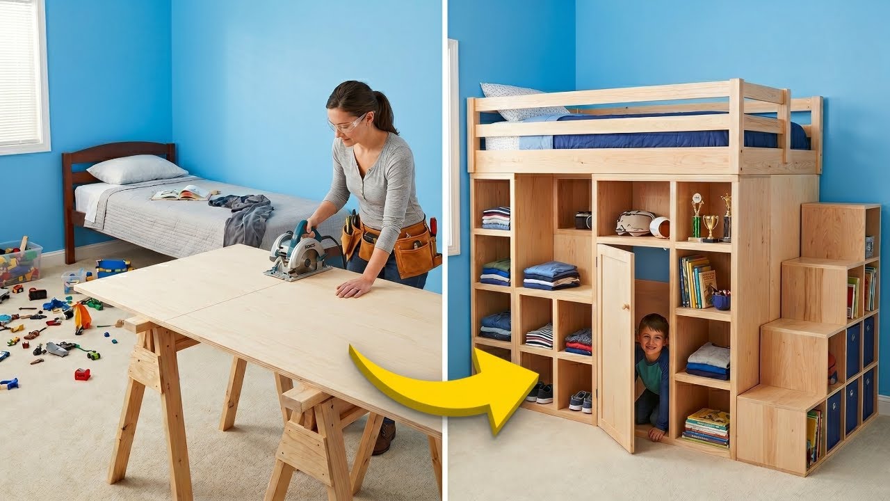 She Built a Dream Platform Bed from Scratch 😱🛏️