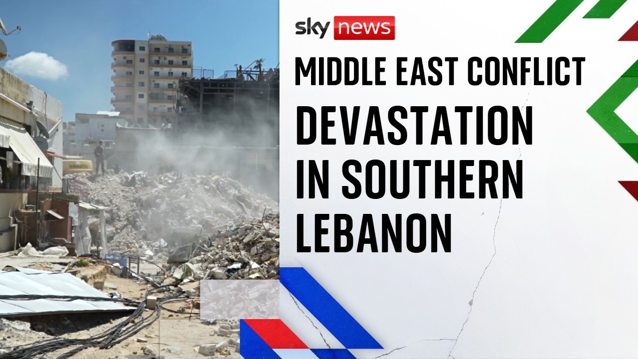 Sky News visits areas of southern Lebanon devastated by Israeli airstrikes before ceasefire