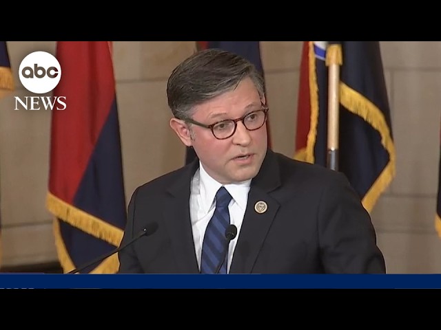 Speaker Mike Johnson delivers remarks at Holocaust remembrance ceremony