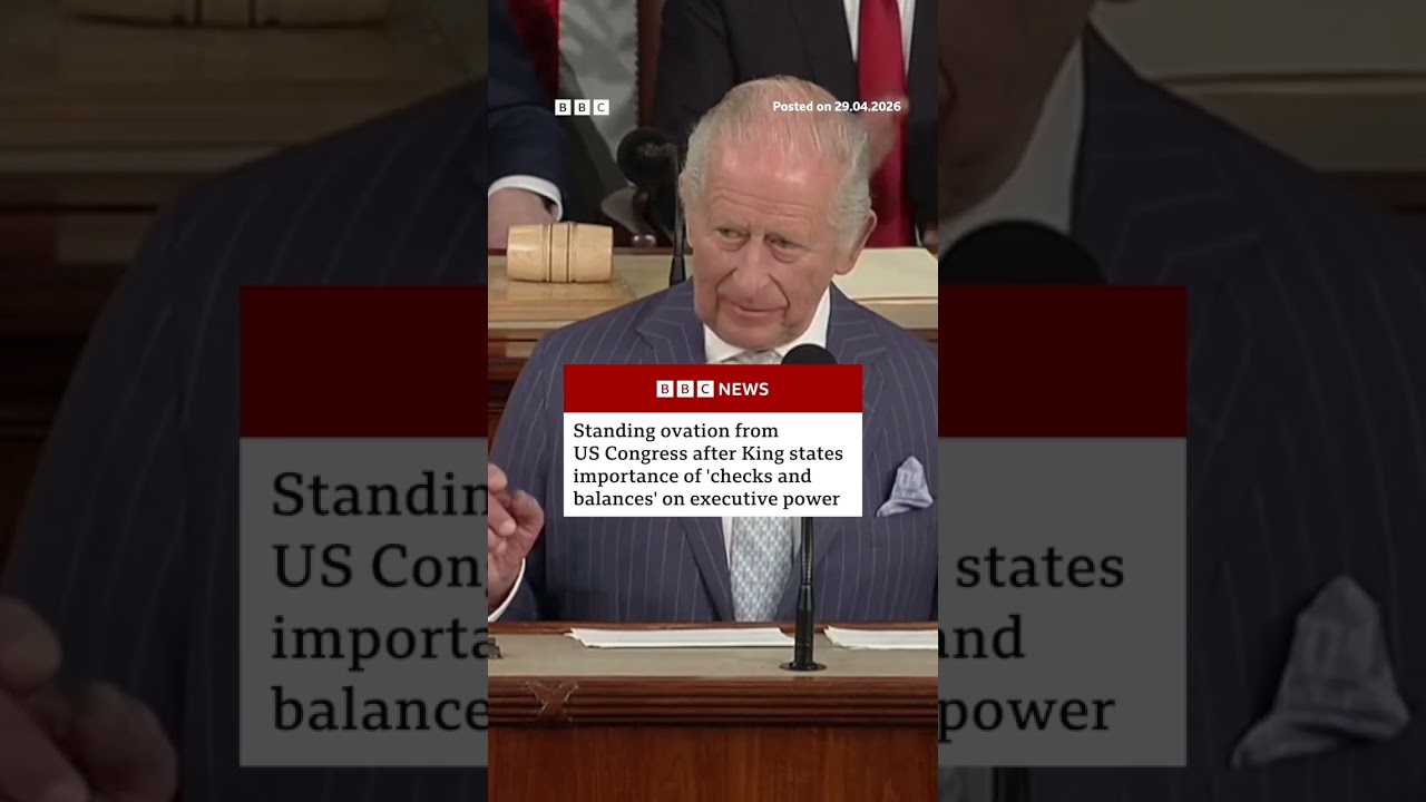 The King highlighted importance of holding power to account during his US Congress speech. #BBCNews
