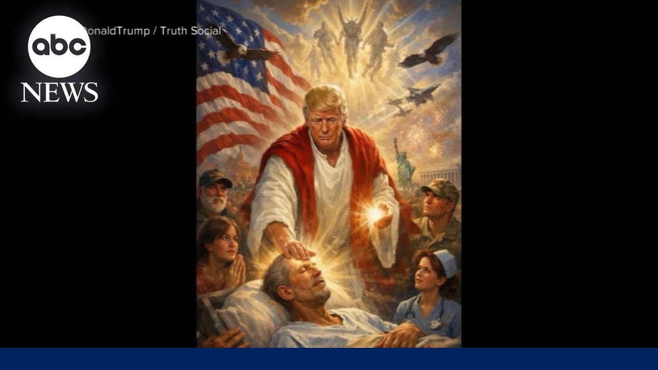 Trump posts image appearing to depict him as Jesus amid feud with Pope