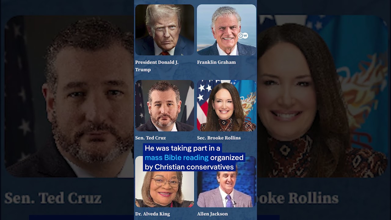 Trump reads Bible verse as part of US mass reading | DW News