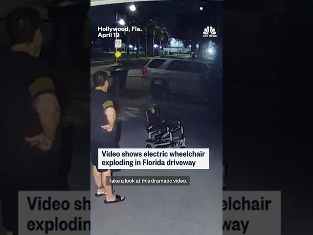 Video shows electric wheelchair exploding in Florida driveway