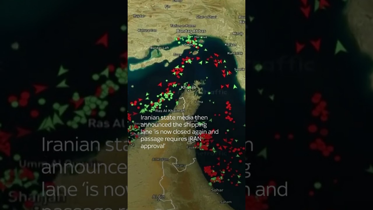 Watch: Ships cross the Strait of Hormuz during brief reopening
