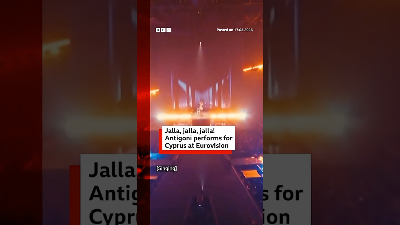 Antigoni performs for Cyprus at Eurovision. #Jalla #BBCNews