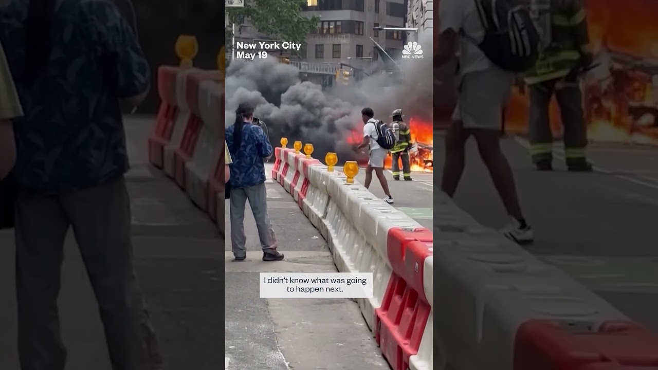 Car catches fire and explodes in Manhattan’s Financial District
